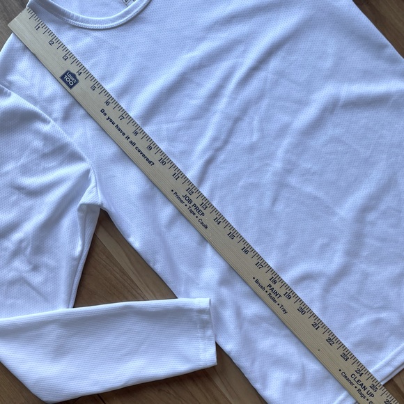 Champion DUO DRY White Long Sleeve Shirt Small - Picture 7 of 7